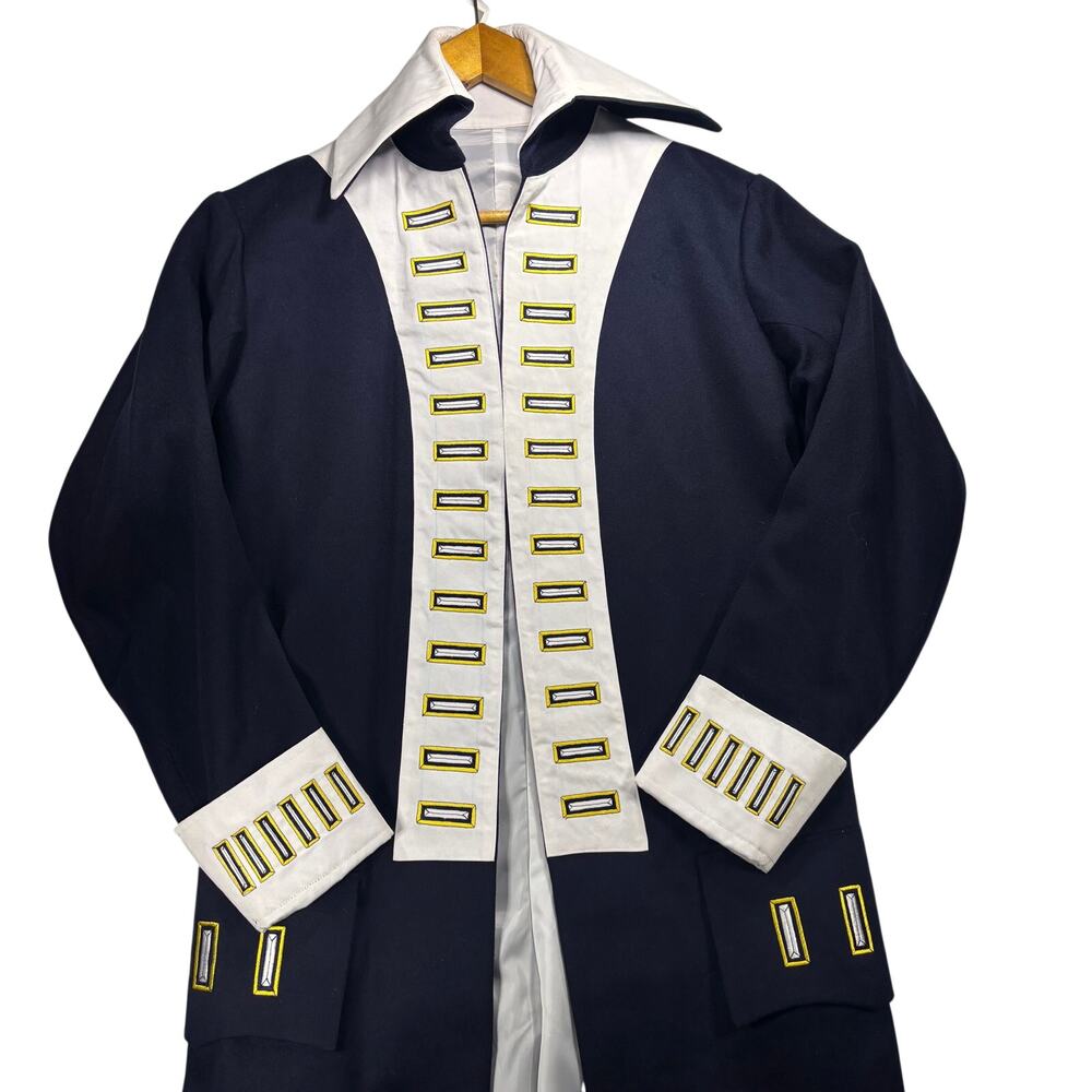 Vintage Custom Tailored Colonial Military Costume Suit 4PC Vest Set L XL
